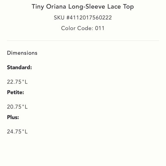 Anthropologie x Tiny Oriana Long Sleeve Lace Top in Ivory - Picture 6 of 8